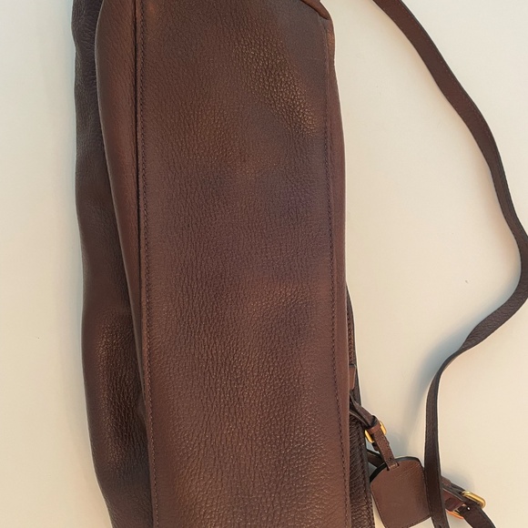 PRADA BROWN DEERSKIN LARGE TOTE BAG - Picture 5 of 10